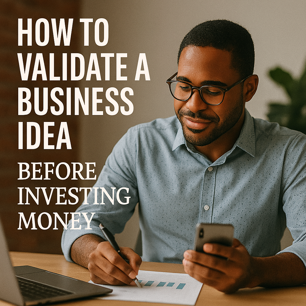 How to Validate a Business Idea Before Investing Money How to Validate a Business Idea Before Investing Money