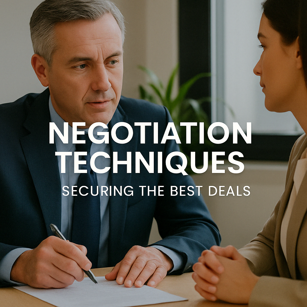 Negotiation Techniques: Securing the Best Deals Negotiation Techniques: Securing the Best Deals